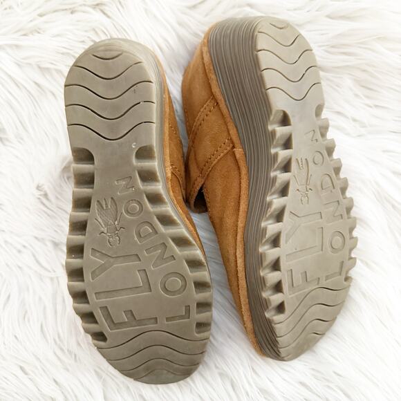 FLY LONDON | Wedge Caramel Tan Robi Adjustable Mary Jane Strap | 39, 8.5 - Picture 6 of 8